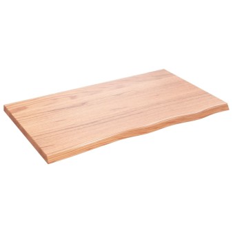 Világosbarna kezelt tömör tölgyfa asztallap 100x60x(2-4) cm