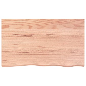 Világosbarna kezelt tömör tölgyfa asztallap 100x60x(2-4) cm