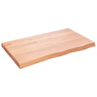 Világosbarna kezelt tömör tölgyfa asztallap 100x60x(2-6) cm