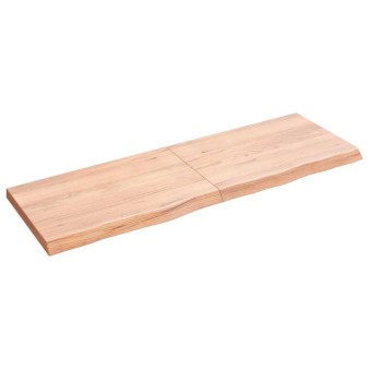 Világosbarna kezelt tömör tölgyfa asztallap 120x40x(2-4) cm