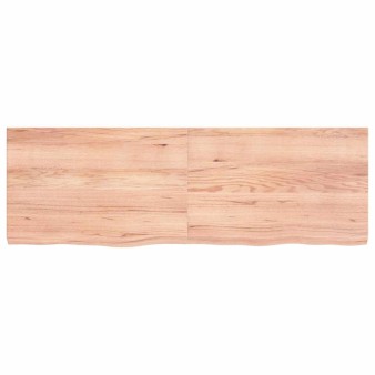 Világosbarna kezelt tömör tölgyfa asztallap 120x40x(2-4) cm
