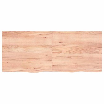 Világosbarna kezelt tömör tölgyfa asztallap 120x50x(2-4) cm