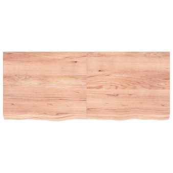 Világosbarna kezelt tömör tölgyfa asztallap 120x50x(2-6) cm