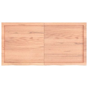 Világosbarna kezelt tömör tölgyfa asztallap 120x60x(2-4) cm