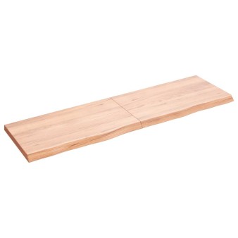 Világosbarna kezelt tömör tölgyfa asztallap 140x40x(2-4) cm
