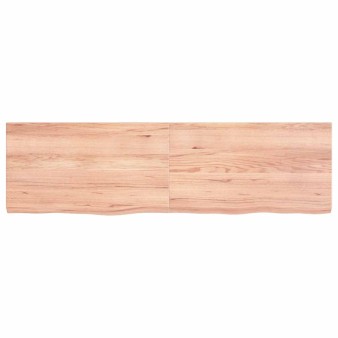 Világosbarna kezelt tömör tölgyfa asztallap 140x40x(2-4) cm
