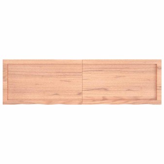 Világosbarna kezelt tömör tölgyfa asztallap 140x40x(2-4) cm