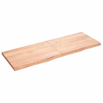 Világosbarna kezelt tömör tölgyfa asztallap 140x50x(2-4) cm
