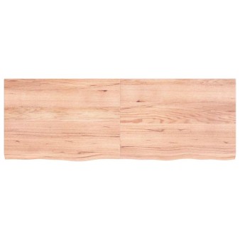 Világosbarna kezelt tömör tölgyfa asztallap 140x50x(2-4) cm