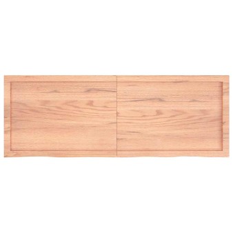 Világosbarna kezelt tömör tölgyfa asztallap 140x50x(2-4) cm