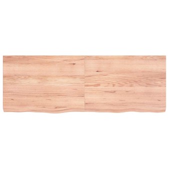 Világosbarna kezelt tömör tölgyfa asztallap 140x50x(2-6) cm