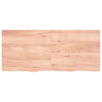Világosbarna kezelt tömör tölgyfa asztallap 140x60x(2-4) cm