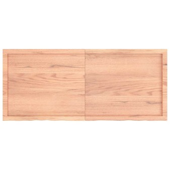 Világosbarna kezelt tömör tölgyfa asztallap 140x60x(2-4) cm