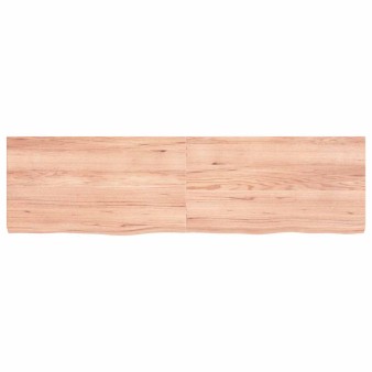 Világosbarna kezelt tömör tölgyfa asztallap 180x50x(2-6) cm