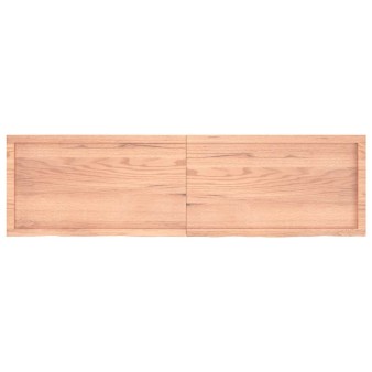 Világosbarna kezelt tömör tölgyfa asztallap 180x50x(2-6) cm