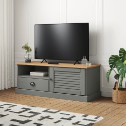 Vigo szürke tömör fenyőfa tv-szekrény 106 x 40 x 40 cm