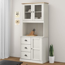 Vigo fehér tömör fenyőfa komód felső 78x30x100 cm