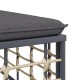 6-részes antracitszürke polyrattan kerti ülőgarnitúra párnákkal 6-részes antracitszürke polyrattan kerti ülőgarnitúra párnákkal