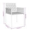 4 db barna polyrattan kerti szék párnával 54x61x83 cm