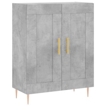 Betonszürke szerelt fa tálalószekrény 69,5 x 34 x 90 cm