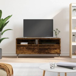 Füstös tölgyszínű szerelt fa tv-szekrény 100x34,5x44,5 cm