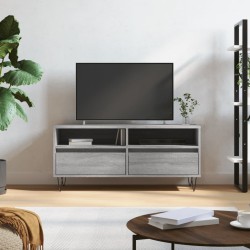 Szürke sonoma színű szerelt fa tv-szekrény 100x34,5x44,5 cm
