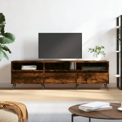 Füstös tölgyszínű szerelt fa tv-szekrény 150x30x44,5 cm