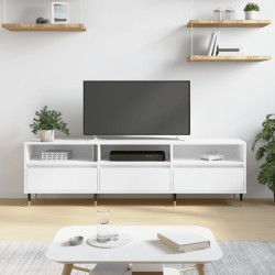 Fehér szerelt fa tv-szekrény 150 x 30 x 44,5 cm