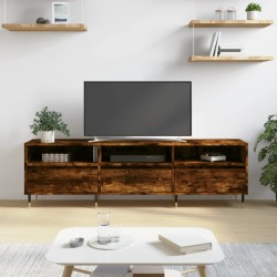 Füstös tölgyszínű szerelt fa tv-szekrény 150x30x44,5 cm