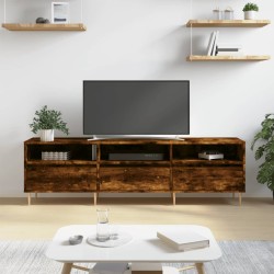 Füstös tölgyszínű szerelt fa tv-szekrény 150x30x44,5 cm