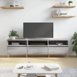 Szürke sonoma színű szerelt fa tv-szekrény 150x30x44,5 cm