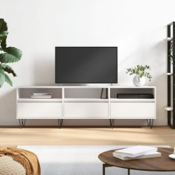 Fehér szerelt fa tv-szekrény 150 x 30 x 44,5 cm