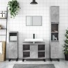 Betonszürke szerelt fa fürdőszobaszekrény 80 x 33 x 60 cm