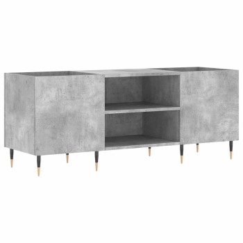 Betonszürke szerelt fa hanglemezszekrény 121x38x48 cm