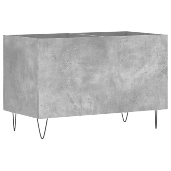 Betonszürke szerelt fa hanglemezszekrény 74,5x38x48 cm