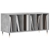 Betonszürke szerelt fa hanglemezszekrény 100 x 38 x 48 cm