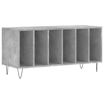 Betonszürke szerelt fa hanglemezszekrény 100 x 38 x 48 cm