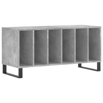 Betonszürke szerelt fa hanglemezszekrény 100 x 38 x 48 cm