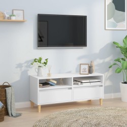 Fehér szerelt fa tv-szekrény 100x34,5x44,5 cm