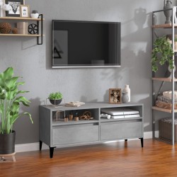 Betonszürke szerelt fa tv-szekrény 100x34,5x44,5 cm