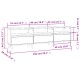 Betonszürke szerelt fa tv-szekrény 150x30x44,5 cm Betonszürke szerelt fa tv-szekrény 150x30x44,5 cm