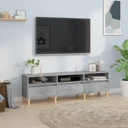 Betonszürke szerelt fa tv-szekrény 150x30x44,5 cm