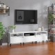 Fehér szerelt fa tv-szekrény 150 x 30 x 44,5 cm Fehér szerelt fa tv-szekrény 150 x 30 x 44,5 cm