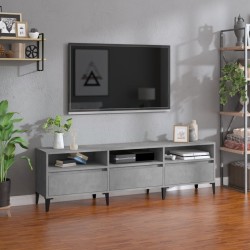 Betonszürke szerelt fa tv-szekrény 150x30x44,5 cm