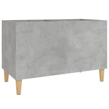 Betonszürke szerelt fa hanglemezszekrény 74,5x38x48 cm
