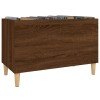 Barna tölgyszínű szerelt fa hanglemezszekrény 74,5x38x48 cm