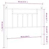 Fekete fém csere fejtámla 90 cm Fekete fém csere fejtámla 90 cm