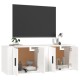 2 db fehér falra szerelhető tv-szekrény 57 x 34,5 x 40 cm 2 db fehér falra szerelhető tv-szekrény 57 x 34,5 x 40 cm