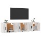 3 db magasfényű fehér fali tv-szekrény 57 x 34,5 x 40 cm 3 db magasfényű fehér fali tv-szekrény 57 x 34,5 x 40 cm