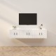 3 db magasfényű fehér fali tv-szekrény 57 x 34,5 x 40 cm 3 db magasfényű fehér fali tv-szekrény 57 x 34,5 x 40 cm